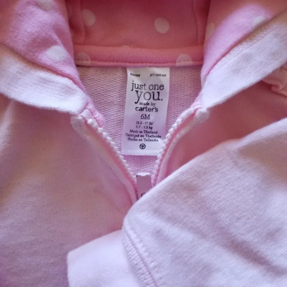 Carter's 6M Pink Hooded Jacket And Pink Aztec Vest Lot of 2